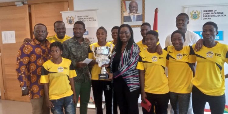 Faith Ladies present Super Cup to Ursula Owusu